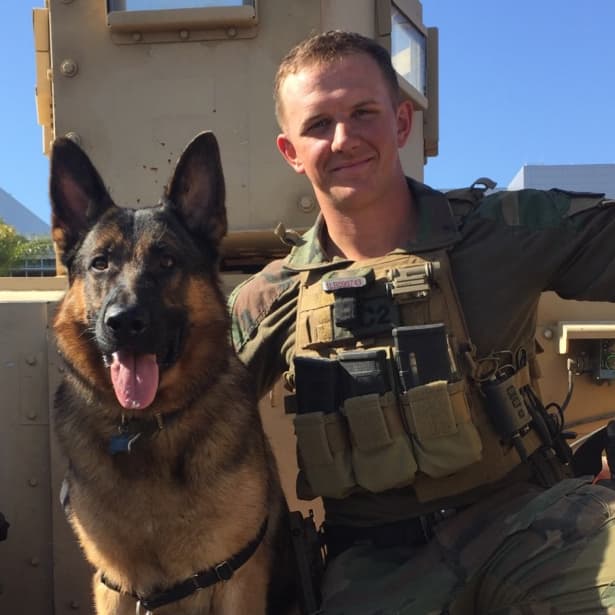 Military family with pets