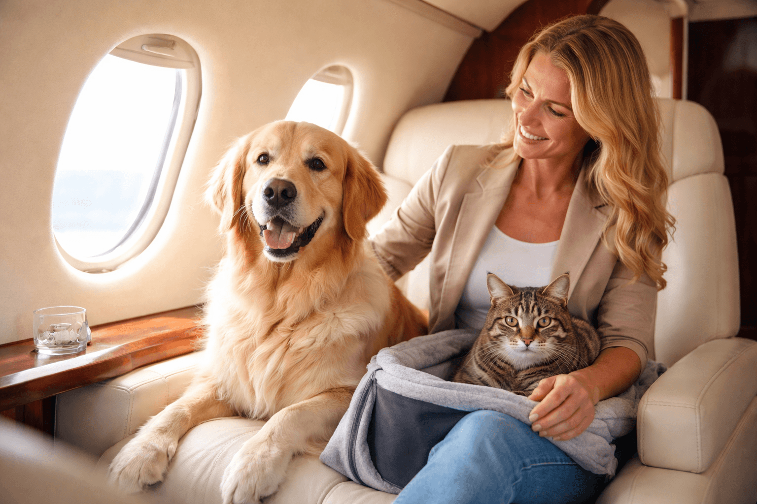 charter air travel with pets