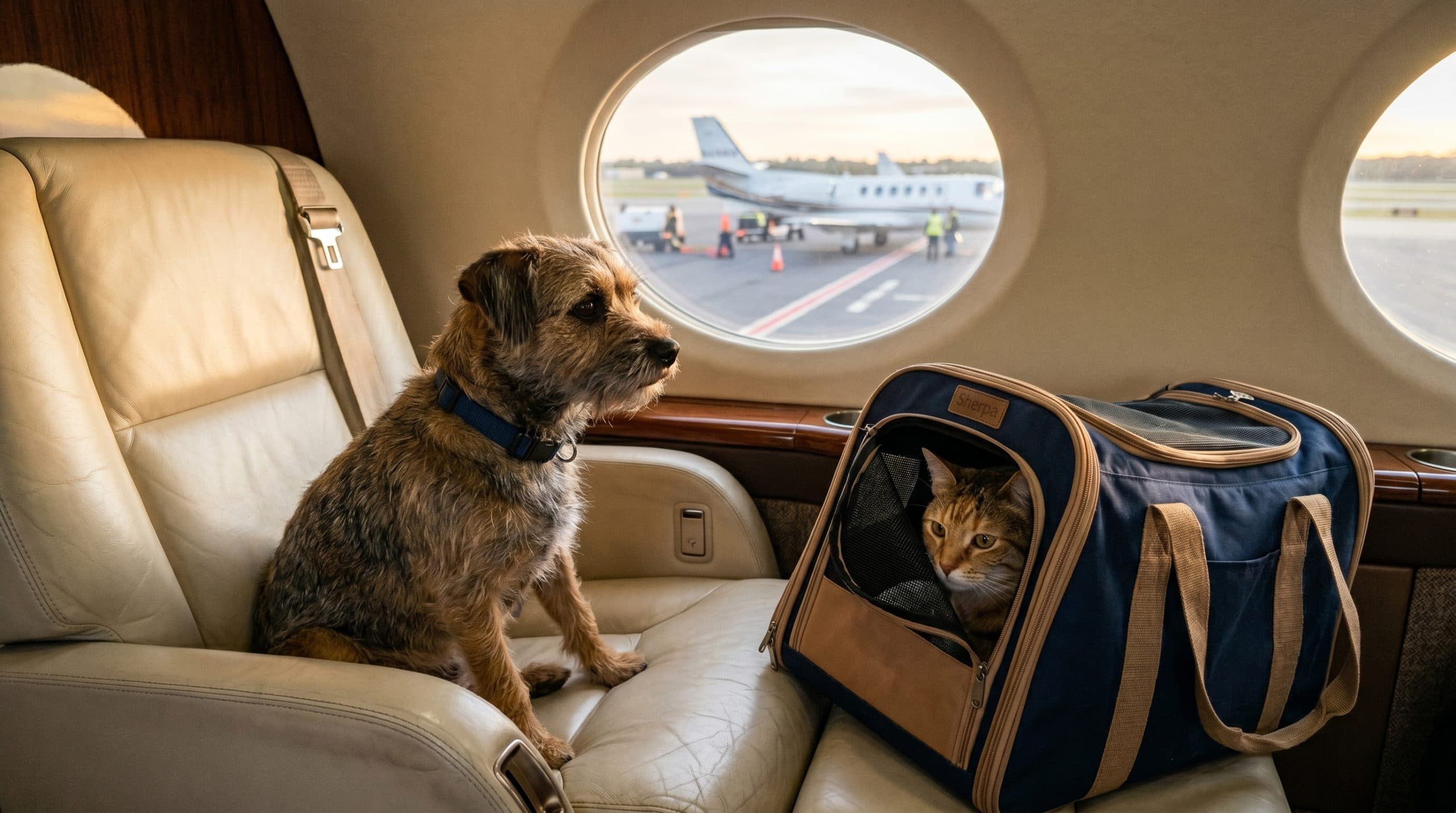 charter air travel with pets